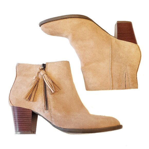 Vionic Madeline Suede Tassel Weather Proof Ankle Boots - Picture 1 of 11